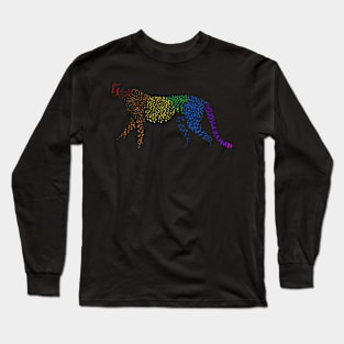 Rainbow Cheetah (black) Long Sleeve T-Shirt